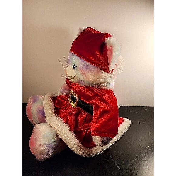 Build A Bear Pastel Swirl Kitty In Santa Claus Dress and Hat - Christmas Kitty - Picture 4 of 6